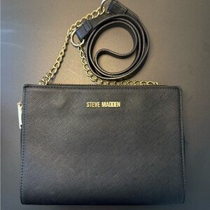 Steve Madden Black Bag with Gold Chain